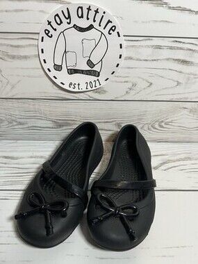 Crocs Kids Lina Bow Charm Flat Shoes Carnation Pink US C9 Toddler Slip On